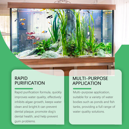 Yegbong Algae Removal Clarifier Clean Fish TanksGreen Brown Silk Algae, Black Hair Moss Algae Remover, Purify Water Without Harming Fish