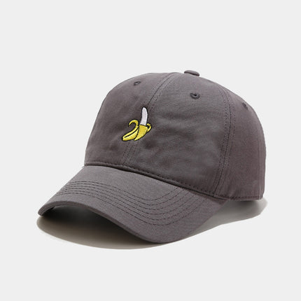 Cute Fruit Banana Embroidery Soft Top Curved Baseball Cap