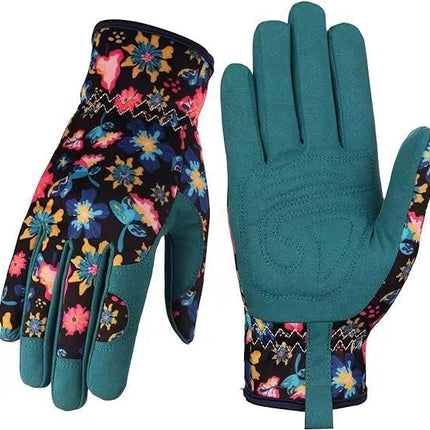 Microfiber Printing Gloves Flower Garden Planting Plucking