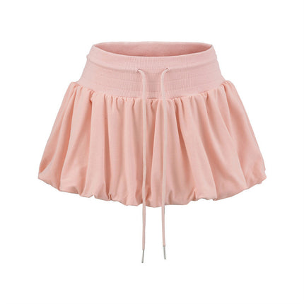 High Waist Bubble Bud Skirt