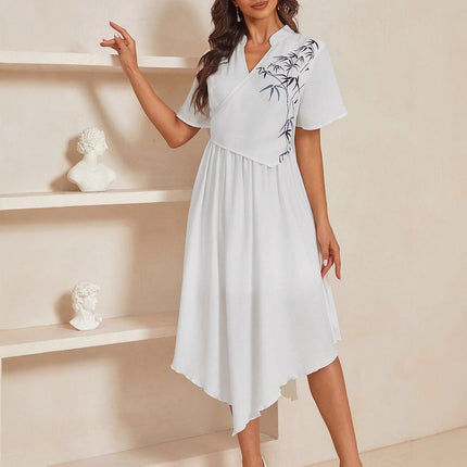 Women's Mid-length Retro Improved Cheongsam Chinese Style Dress