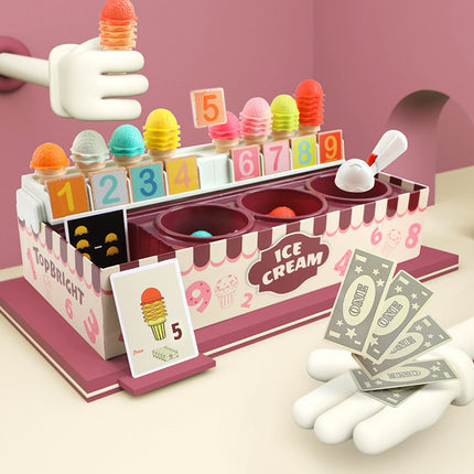 New Play House Ice Cream Math Kitchen Toys For Children Imitating Role Play Game Girls Toys Educational Toy