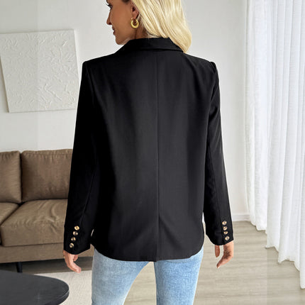 Women's Solid Color Fashion Concise Leisure Commute Suit Jacket