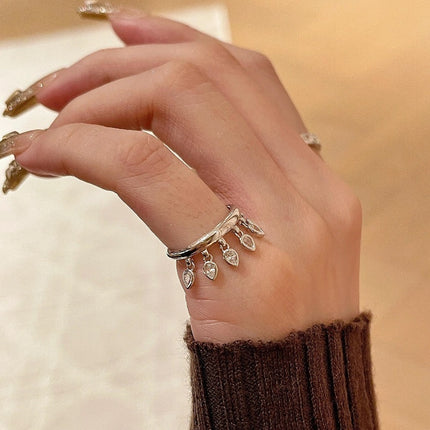 Water Droplet Fringe Ring Exquisite And Simple
