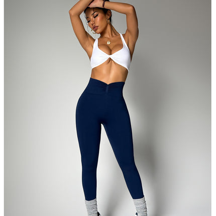 Women's Seamless High Waist Quick-drying Hollow Hip Raise Yoga Pants