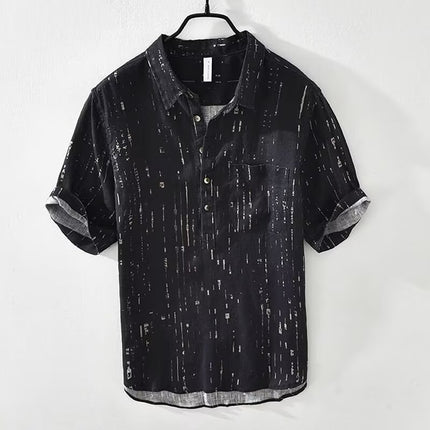Summer Menswear Pu Shuai Short-sleeved T-shirt Lapel Polo Shirt