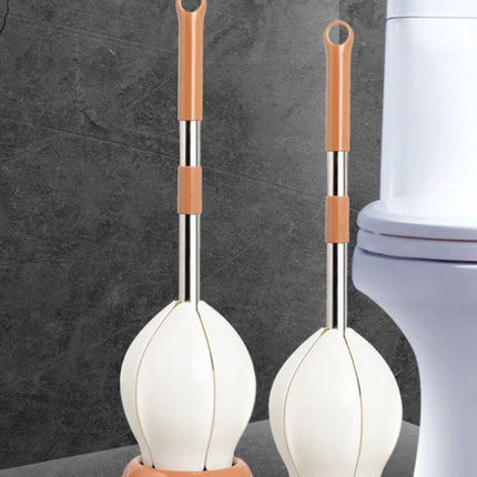 Soft Bristle Toilet Brush Holder Included Sturdy Easy Clean Home Bathroom Silicone Toilet Cleaning Brushes With Stand Waterproof