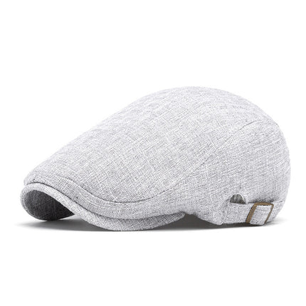 Breathable Cotton And Linen Beret Men's Retro Peaked Cap