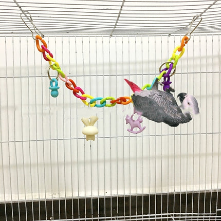 Parrot Acrylic Chain Suspension Bridge Swing Toy