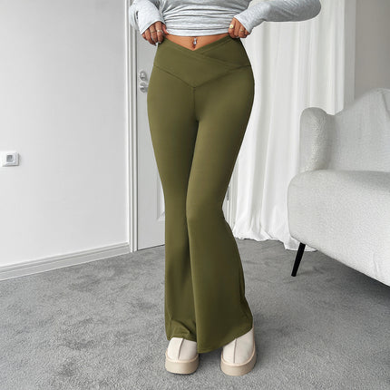 Casual Slim-fitting Belly Contracting Peach Hip Micro-pull Yoga Trousers Women's Clothing