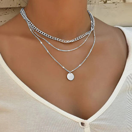 Women's Crystal Dot Multilayer Necklace
