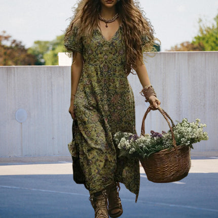 All Match Bohemian V-neck Dress