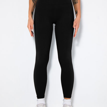 Butt Lifting Yoga Leggings Workout High Waist Tummy Control Ruched Booty Pants, Ribbed Seamless Leggings For Women High Waist Workout Gym Athletic Yoga Pants