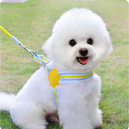 Dog Leash Summer Breathable Corgi Shiba Inu Bichon Chest Vest Walking Dog Leash Small And Medium-sized Dog Pet Supplies