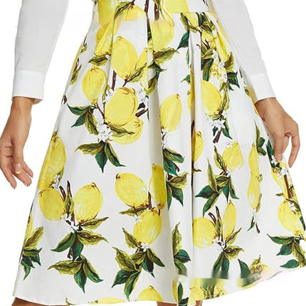 European And American Vintage Printed Floral Skirt