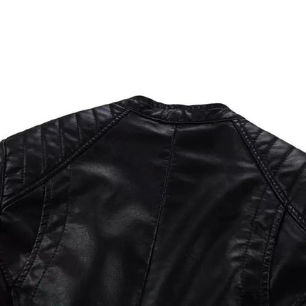 PU leather motorcycle leather jacket