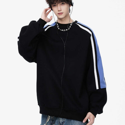 Spring New Patchwork Contrast Color Raglan Sleeve Casual Jacket