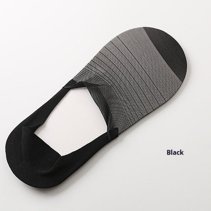 Men's Boat Socks Thin Ice Silk Seamless Mesh Breathable Silicone Non-slip
