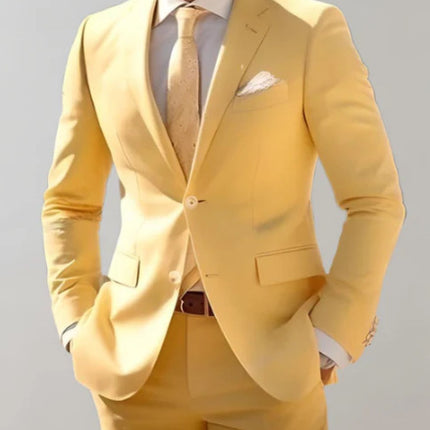 European And American Men's Suit Two-piece Double-breasted Wedding Party Singer Costume