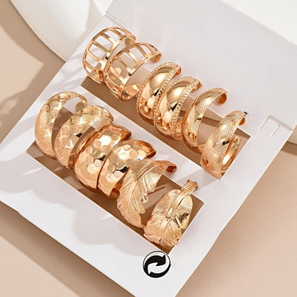 Lxalry Liquid Metal Fusion Stud Set  14K Gold   Silver Prism Earrings  Hypoallergenic 5-Size Jewelry For Everyday Elegance To Evening Glamour