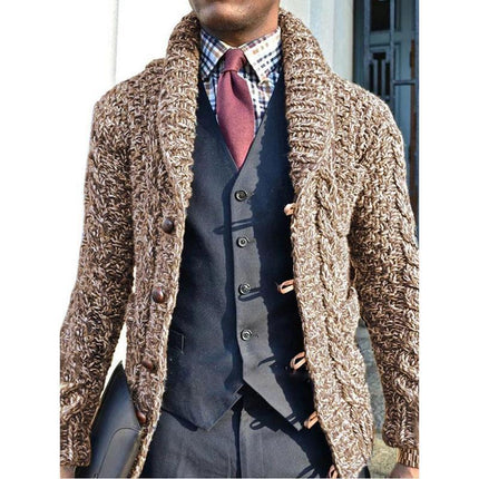 Men's Slim Cardigan Sweater Long Sleeve Jacket