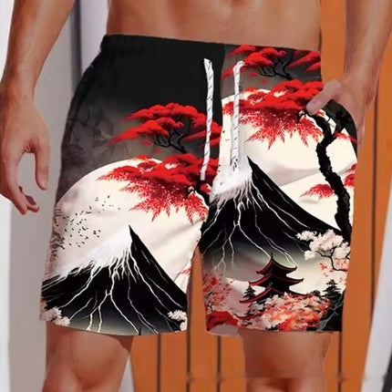 Men's Fashion 3D Printed Swimming Beach Shorts