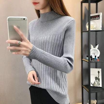 Slim Fit Slimming Inner Knitted Bottoming Shirt Women's Long Sleeve