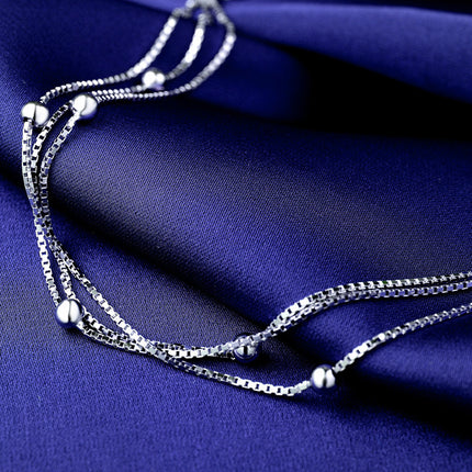 Korean Style Minimalist Creative Hipster S925 Silver Anklet