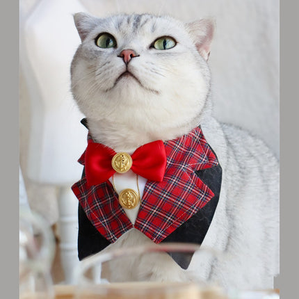Pet Cat Dog British Academy Style Bib Tie