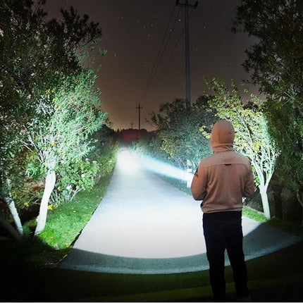 Strong Flashlight Focusing Led  Light Rechargeable Super Bright LED Outdoor Xenon Lamp