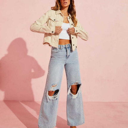 Ripped Slimming Jeans For Women