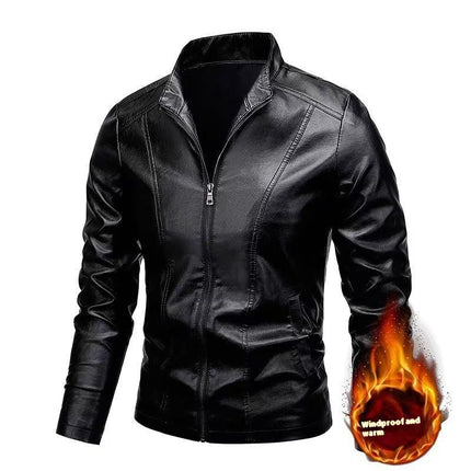 Men's Slim Fit Trendy Handsome Leather Jacket Coat