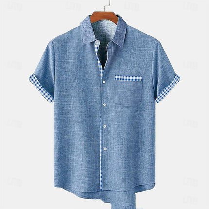 Ocean Fish Pattern Lapel Loose Casual Short Sleeve