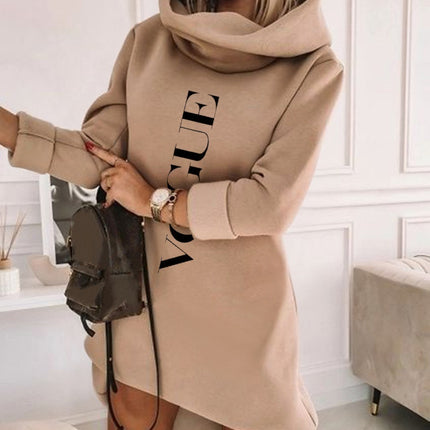 Women's Turtleneck Hooded Mid-length Sweater