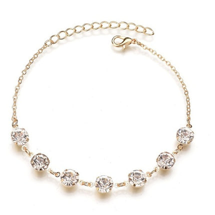 New multi-layered 8-word turquoise stone anklet