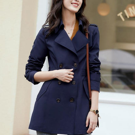 Ladies New Double Breasted Short Coat