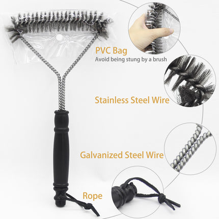 Barbecue Grill BBQ Brush Clean Tool Stainless Steel Wire Bristles Non-stick Cleaning Brushes