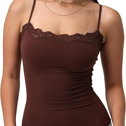 Women's Lace Camisole Square Collar Sexy Sleeveless Top
