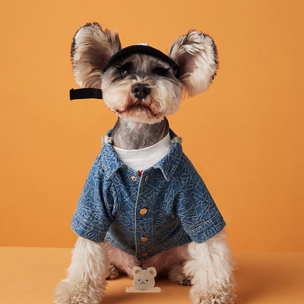 Thin Puppy Cute Flower Shirt Polka Dot Dress