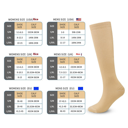 Outdoor Fitness Running Exercise Pressure Cycling Long Tube Compression Socks