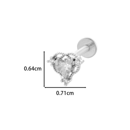 Stainless Steel Internal Thread Flat Bottom Rod Labret