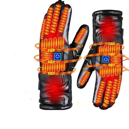 Full Finger Warm Waterproof Motorcycle Outdoor Heating Gloves