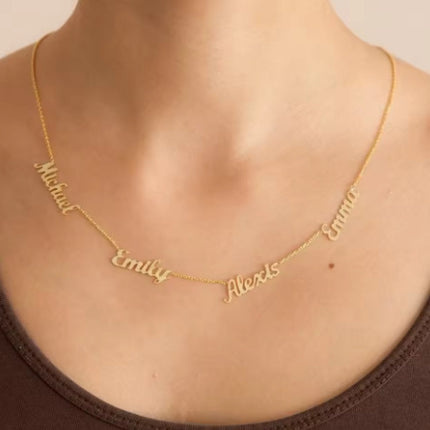The Stainless Steel Necklace With An English Name Is Fashionable