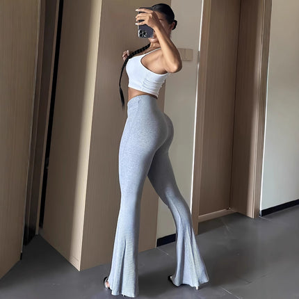 European And American Sports Casual Yoga Slightly Flared Straight Slim Fit Hip Raise Trousers