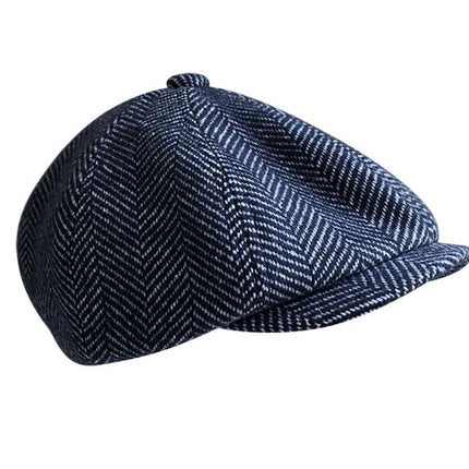 Duffle Octagonal Herringbone Wool Woolen Beret