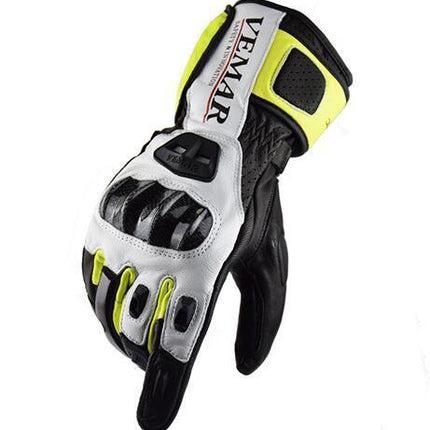 Motorcycle Riding Leather Style Carbon Fiber Shell Anti-fall And Windproof Touch Screen Gloves
