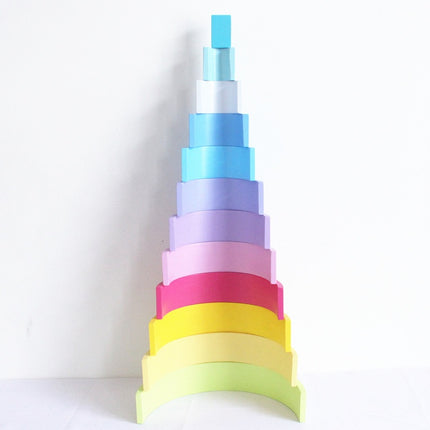 Jigsaw Puzzle Large 12-piece Arch Bridge Rainbow Building Blocks Early Childhood Education Toys