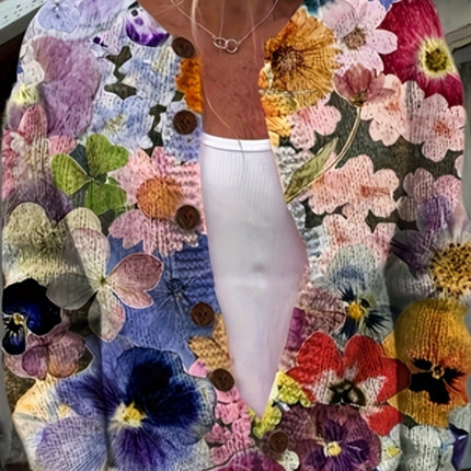 Digital printed cardigan hoodie jacket