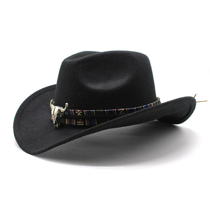 Western Cowboy Hat Woolen Jazz Male Ladies' National Style