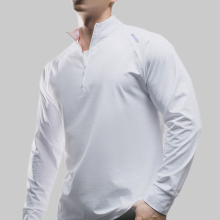 Clone Cotton Half Placketround Neck Fashion Sports Sweater Casual Long Sleeve